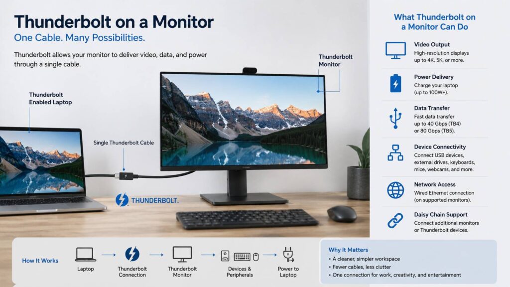What is Thunderbolt on a monitor diagram