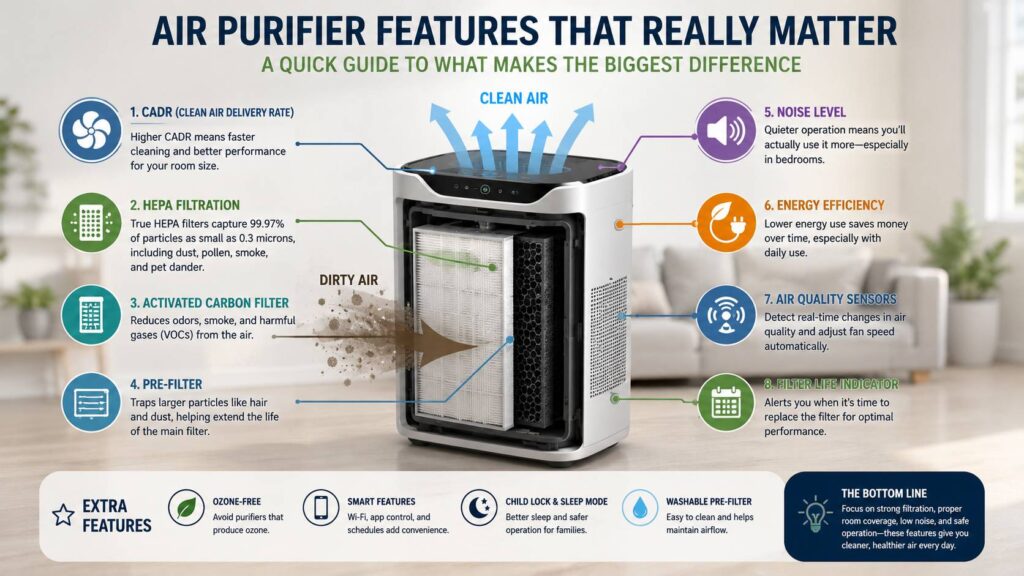 air purifier features diagram
