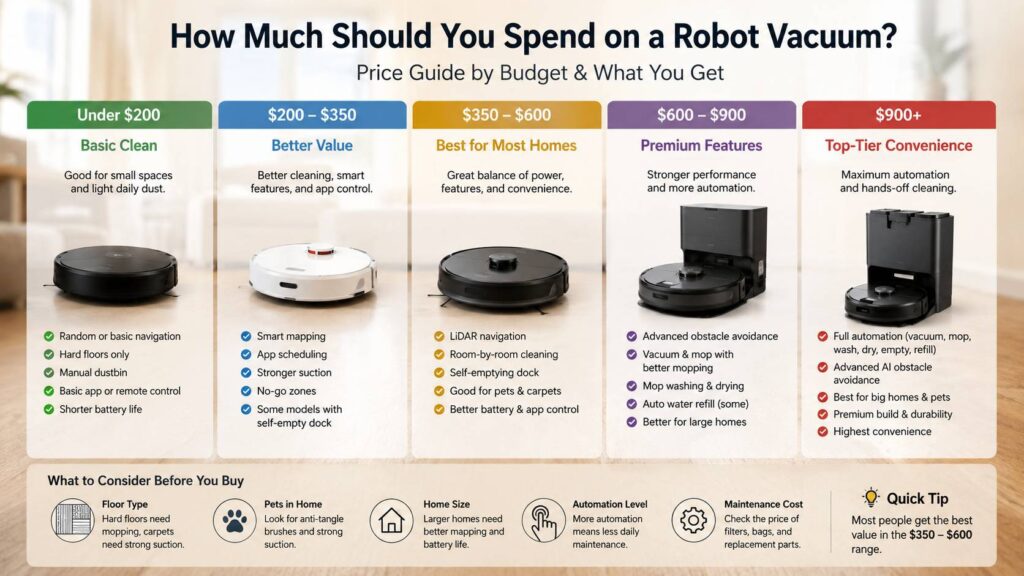 how much should you spend on a robot vacuum diagram