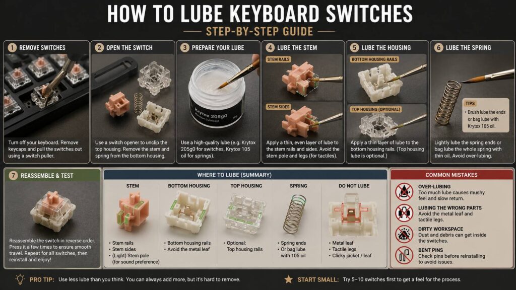 how to lube switches diagram