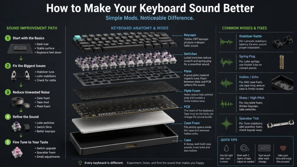 how to make a keyboard sound better diagram