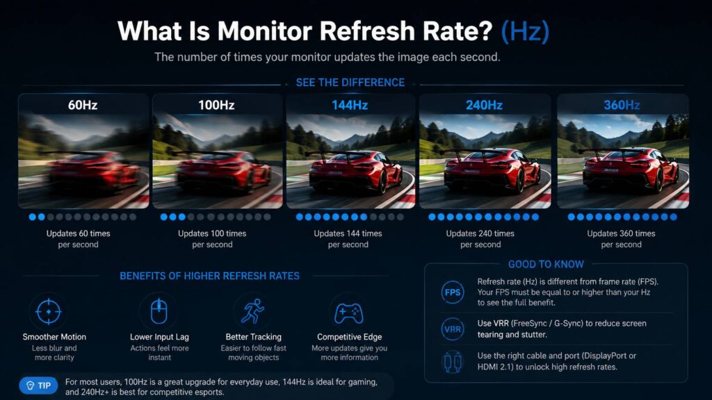 monitor refresh rate diagram