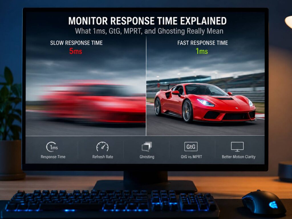 Monitor Response Time Explained: What 1ms, GtG, MPRT, and Ghosting Really Mean
