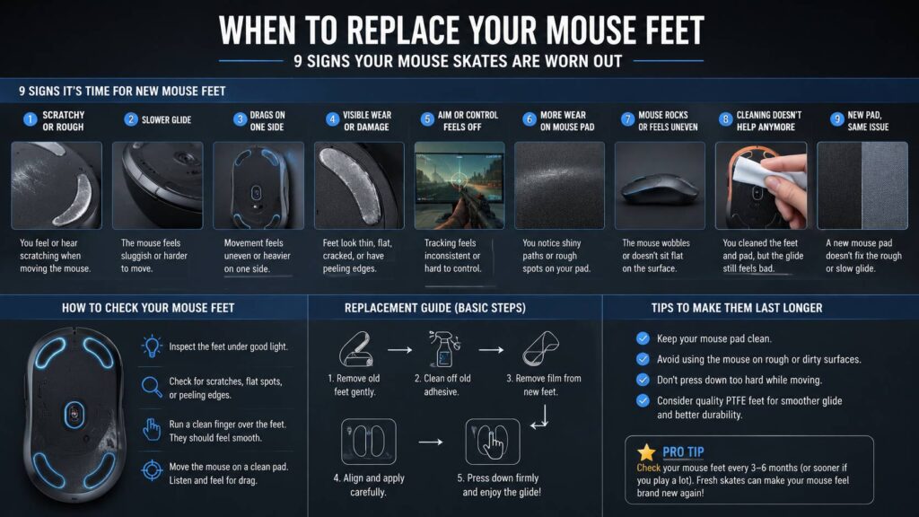 when to replace mouse feet diagram