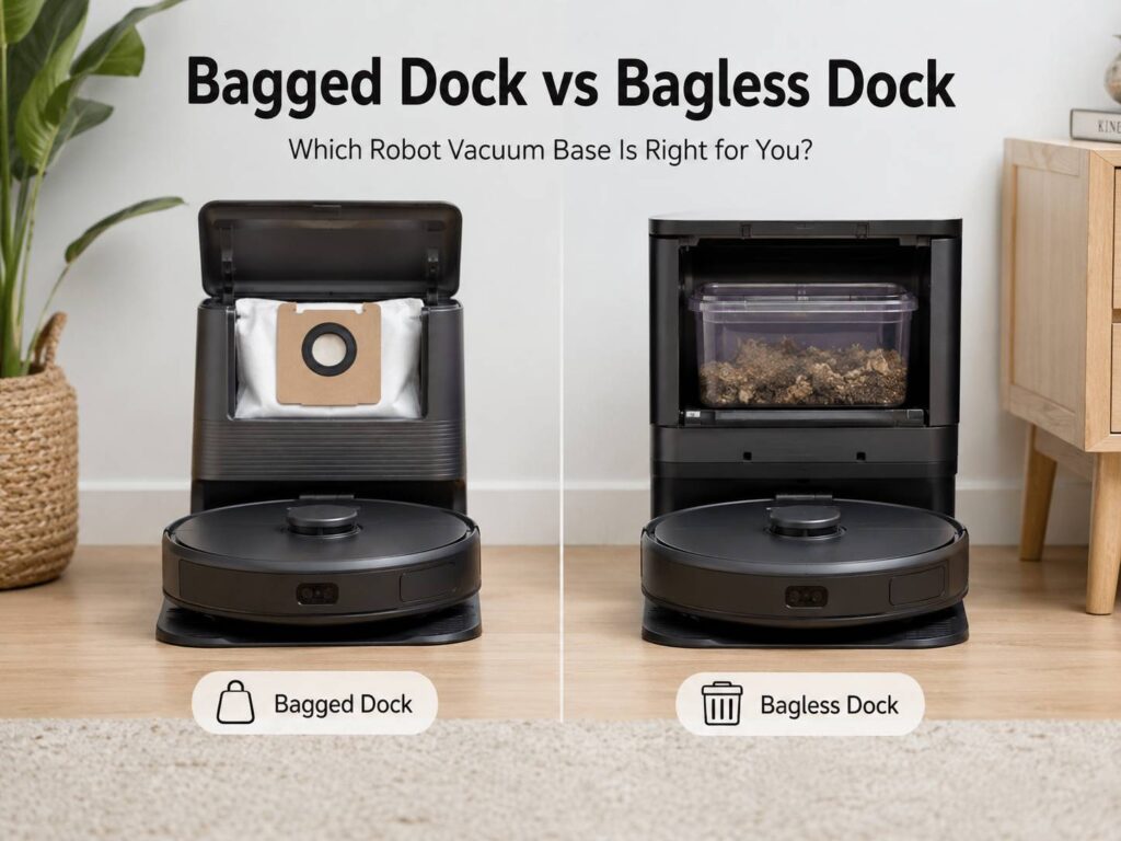 Bagged Dock vs Bagless Dock: Which Robot Vacuum Base Is Better for Your Home?