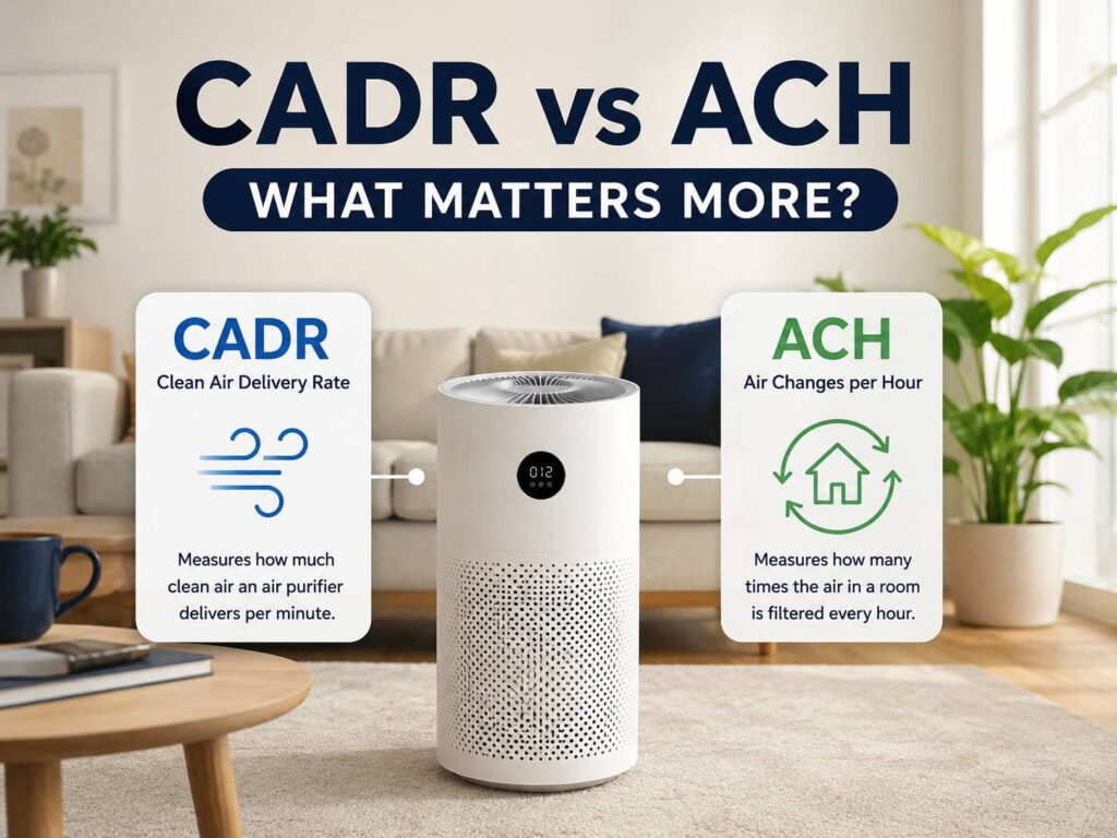 CADR vs ACH Explained: The Air Purifier Sizing Rule Most People Get Wrong