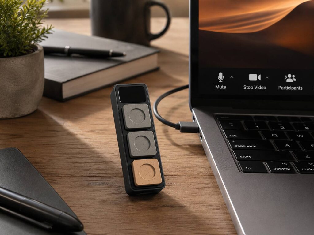 Dune Keypad Makes Mac Meetings Easier With Three Tiny Buttons