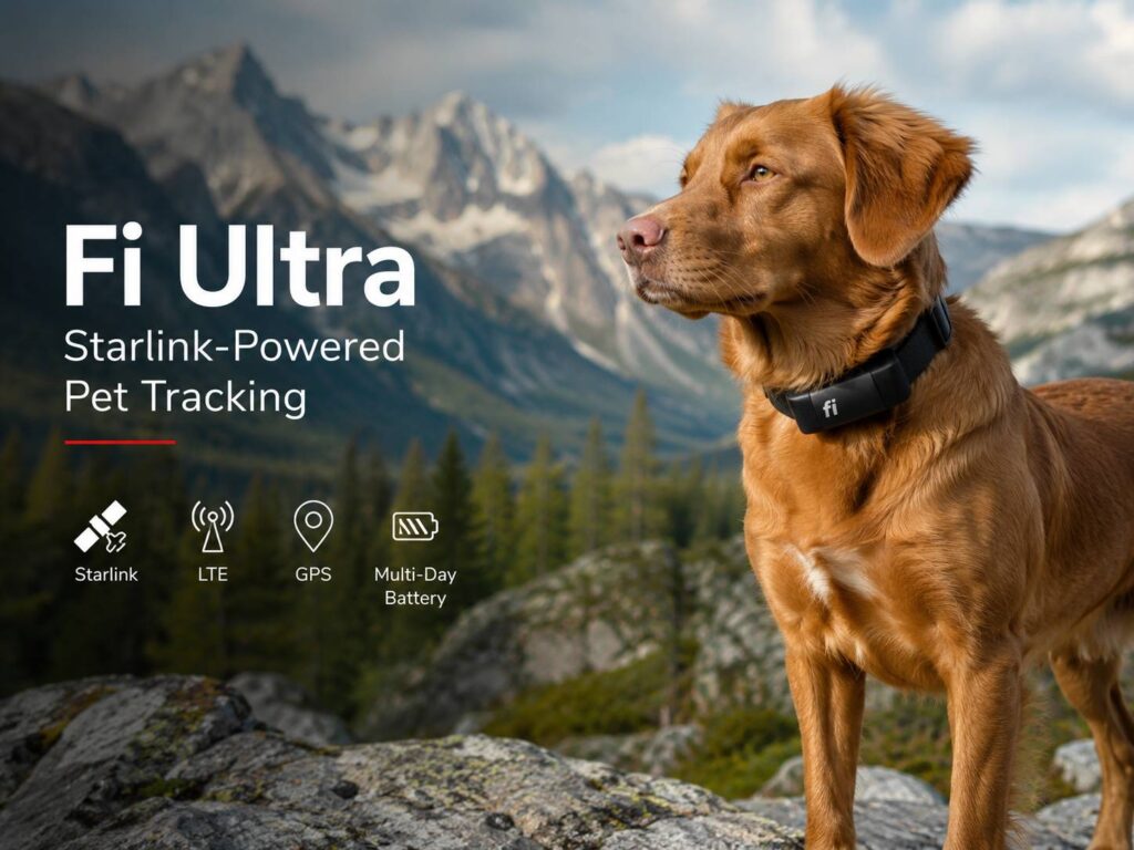 Fi Ultra Brings Starlink Pet Tracking to Places Where LTE Drops Out