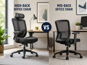 High-Back vs Mid-Back Office Chair: Which One Should You Buy for Long Hours?