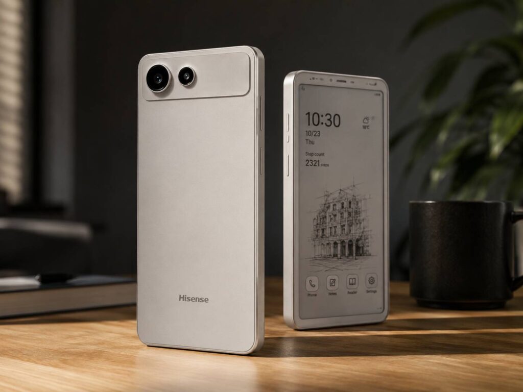 Hisense A10 E Ink Phone Adds a Snap-On Color Screen for a Smarter Two-Screen Setup