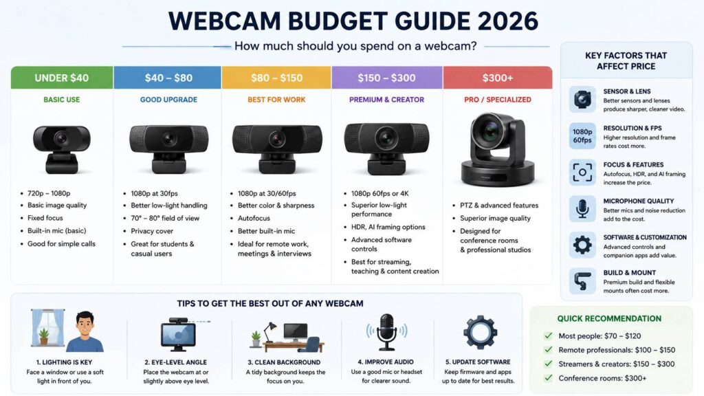 How much should you spend on a webcam diagram