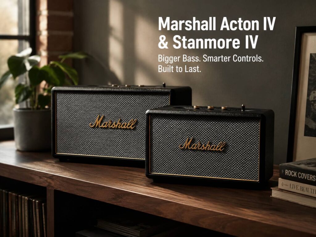 Marshall Acton IV and Stanmore IV Bring Bigger Bass, Better Buttons, and Easier Repairs