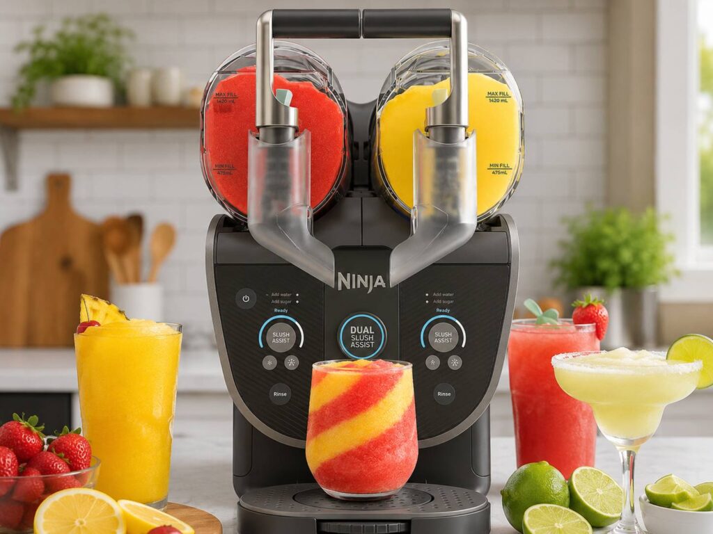 Ninja SLUSHi Twist Makes Two Frozen Drinks at Once for Summer Parties