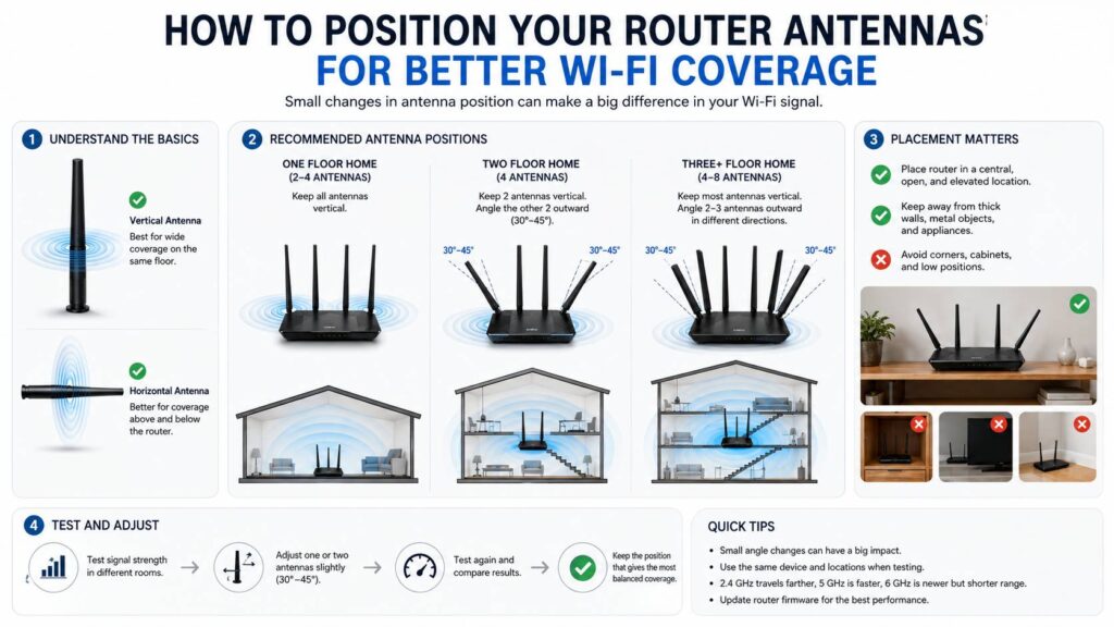 router antenna position diagram
