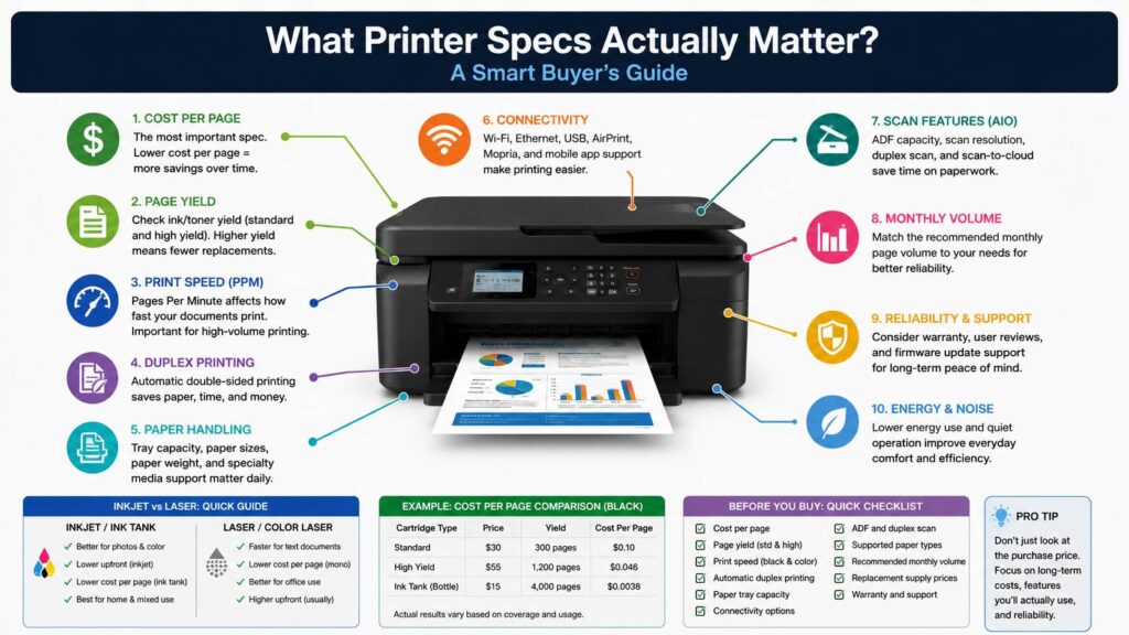 what printer specs actually matter diagram