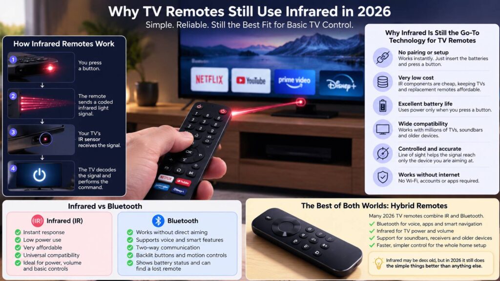 why TV remotes still use infrared diagram