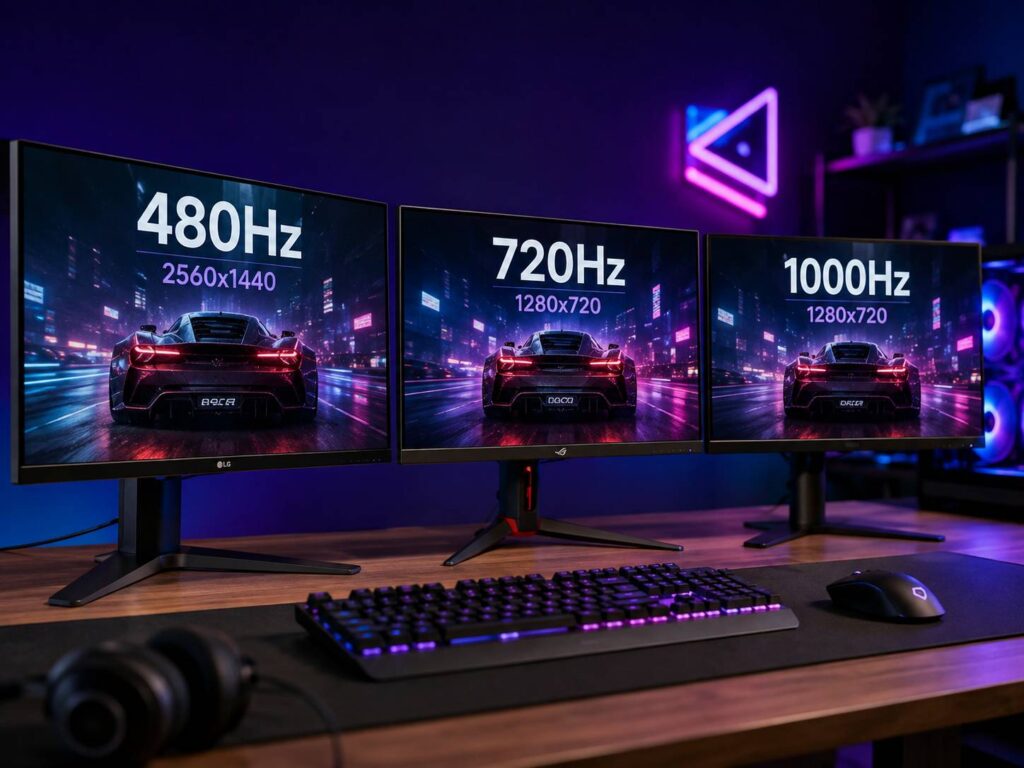 1000Hz vs 720Hz vs 480Hz Monitors: Is Going Beyond 480Hz Really Worth It?