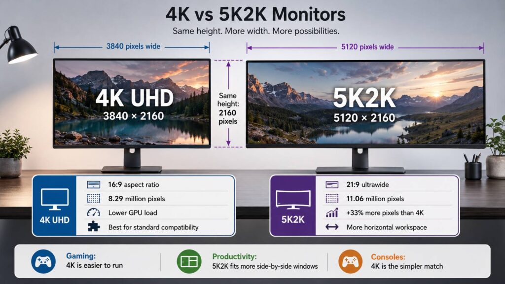 5K2K vs 4K monitor diagram