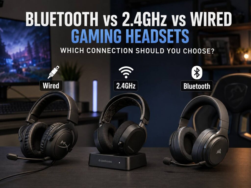 Bluetooth vs 2.4GHz vs Wired Gaming Headsets: Which Connection Should You Choose?