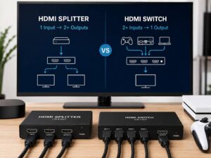 HDMI Splitter vs HDMI Switch for a Desk With Two Computers