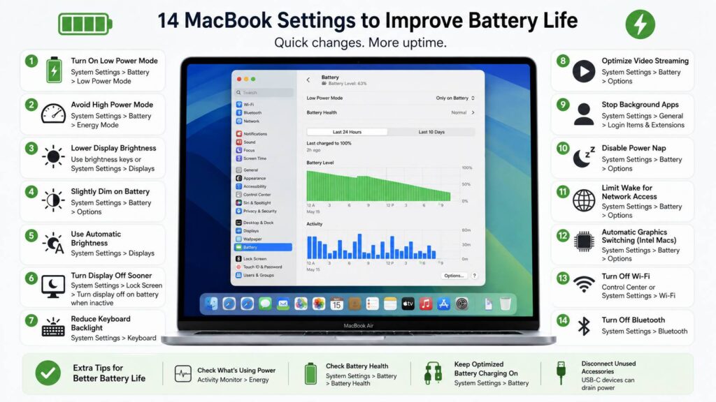 MacBook battery draining fast diagram