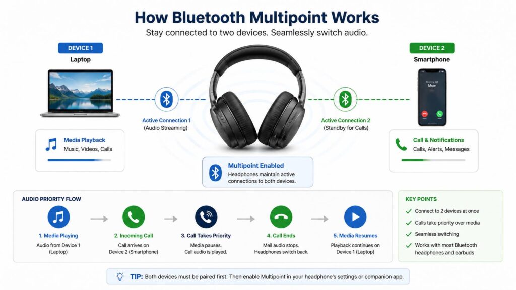 What is Bluetooth multipoint diagram