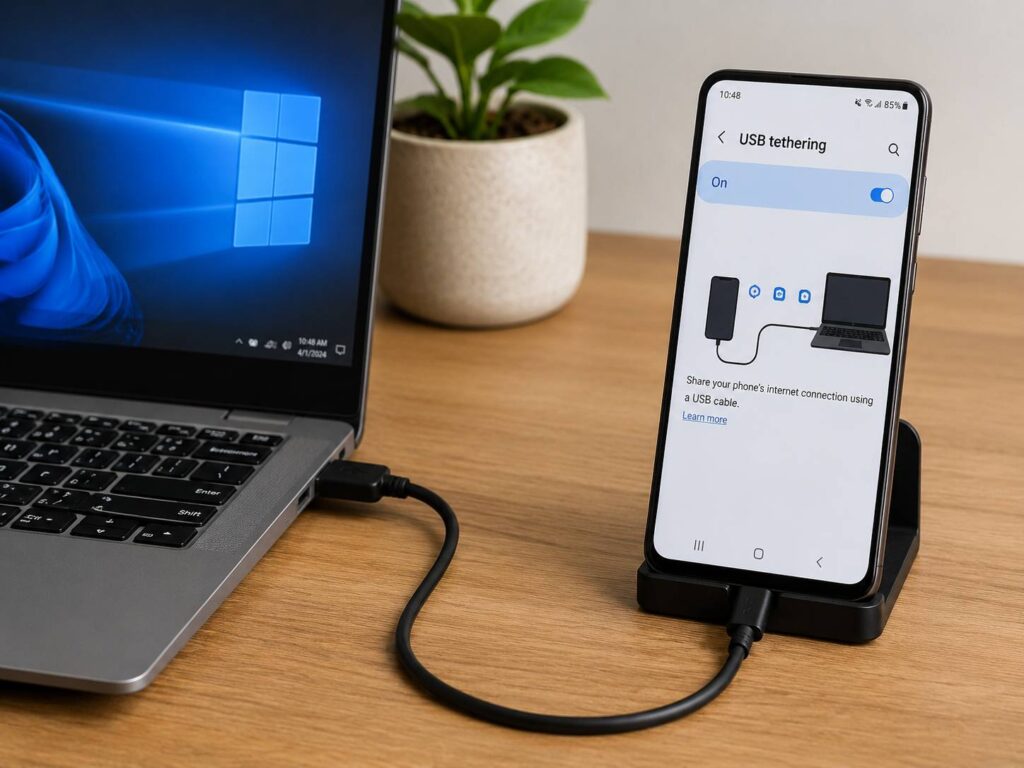 What Is USB Tethering? How to Share Your Phone’s Internet With a Computer