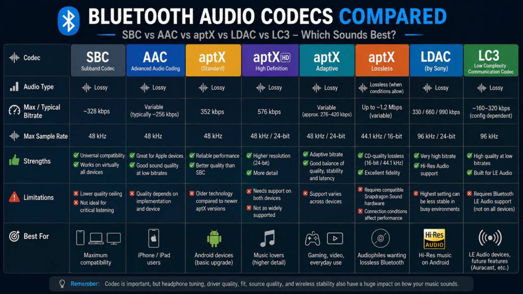 best Bluetooth audio codec diagram