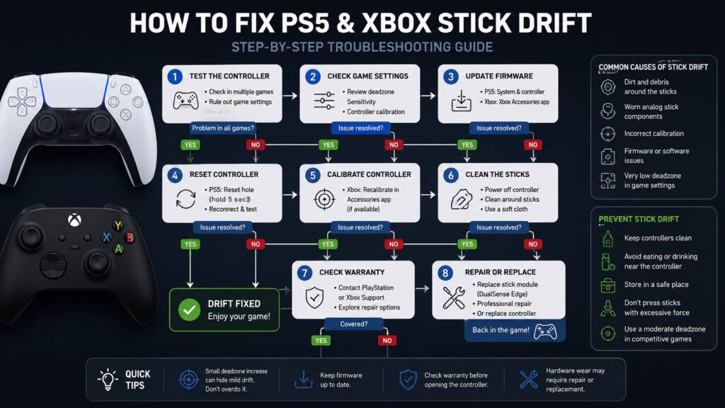 fix PS5 and Xbox stick drift diagram
