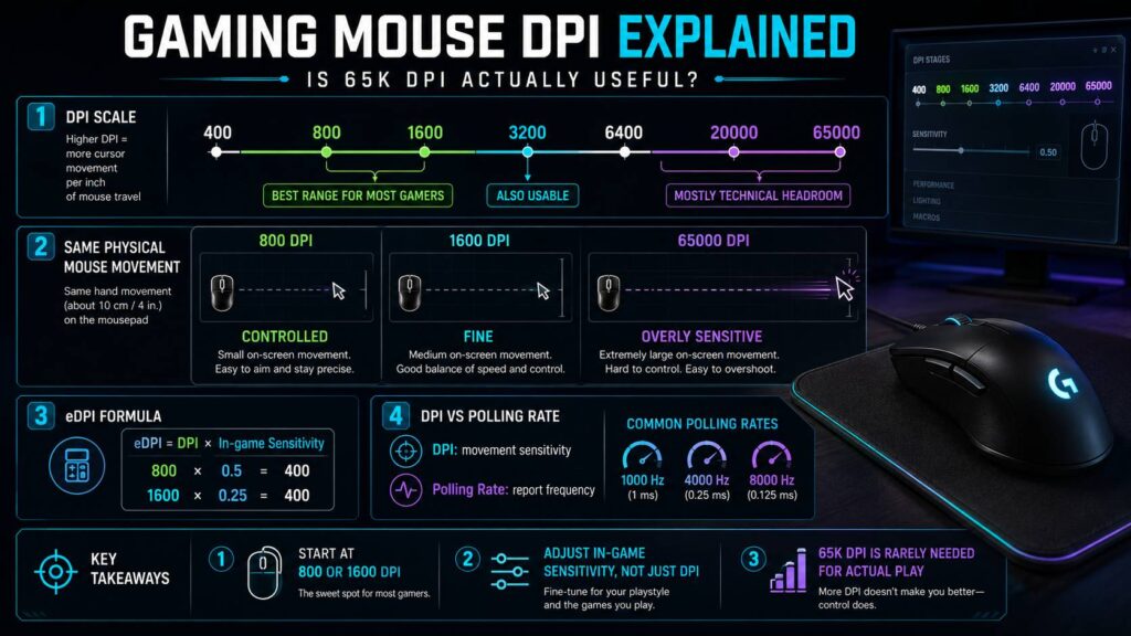 gaming mouse DPI diagram
